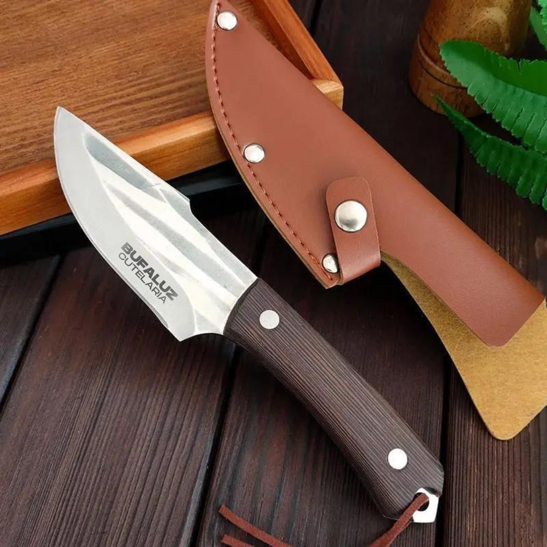 Handmade Knife - Hand-Forged + Leather Sheath