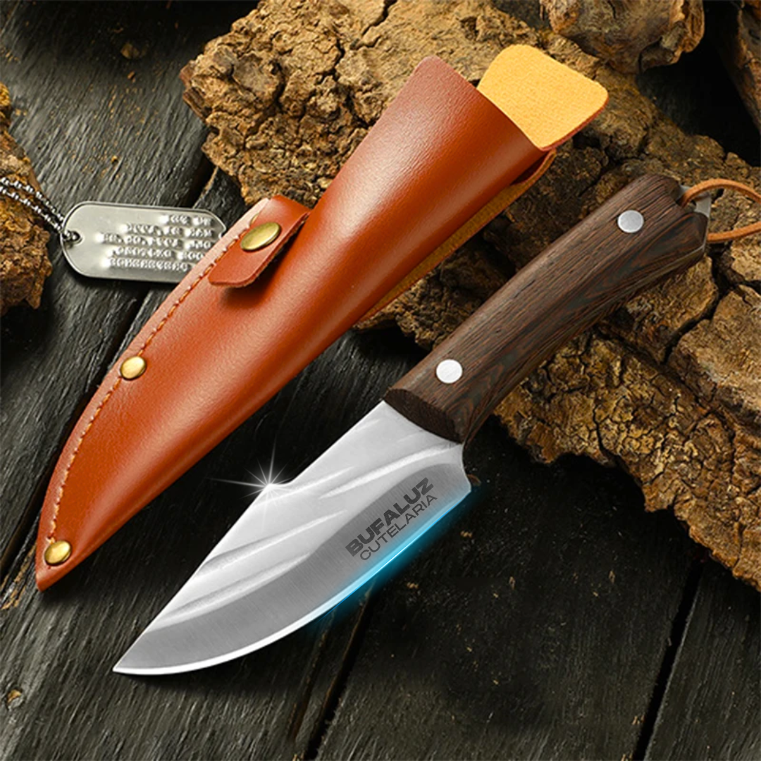 Handmade Knife - Hand-Forged + Leather Sheath