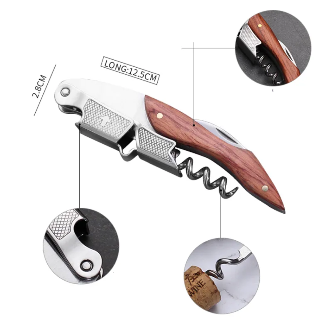 Professional Corkscrew with Wooden Handle